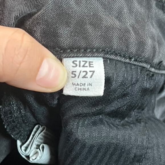 Vans Women's Size 5/27 Low Cut Skinny Distressed Jeans Wash Out Black Stretch - Picture 5 of 6